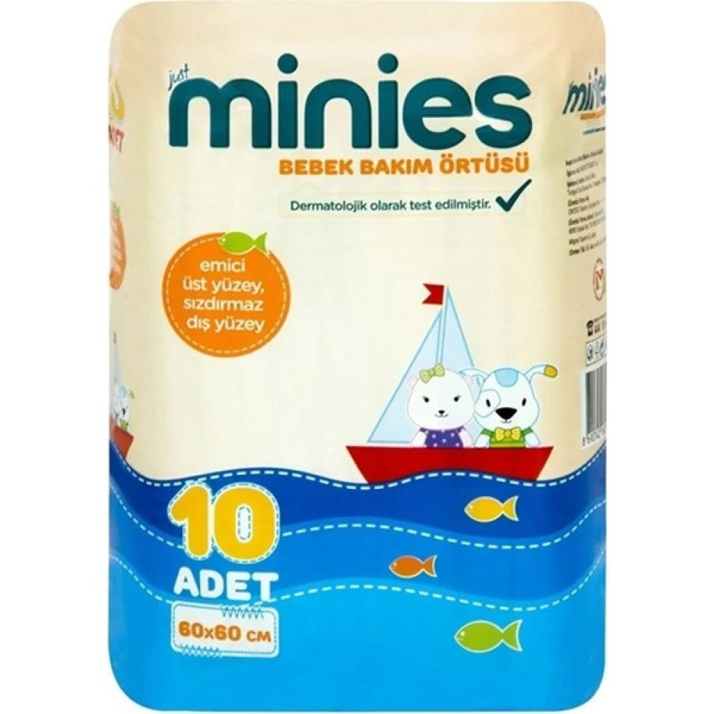 Minies Bebek Bakım Örtüsü 60 x 60 cm 10 Adet Puf Fiyatı