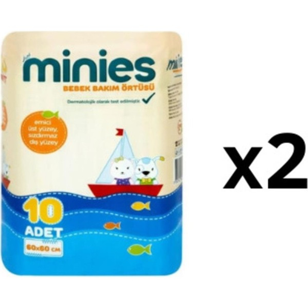 Minies Bebek Bakım Örtüsü 60 x 60 cm 10*2 Adet Puf Fiyatı