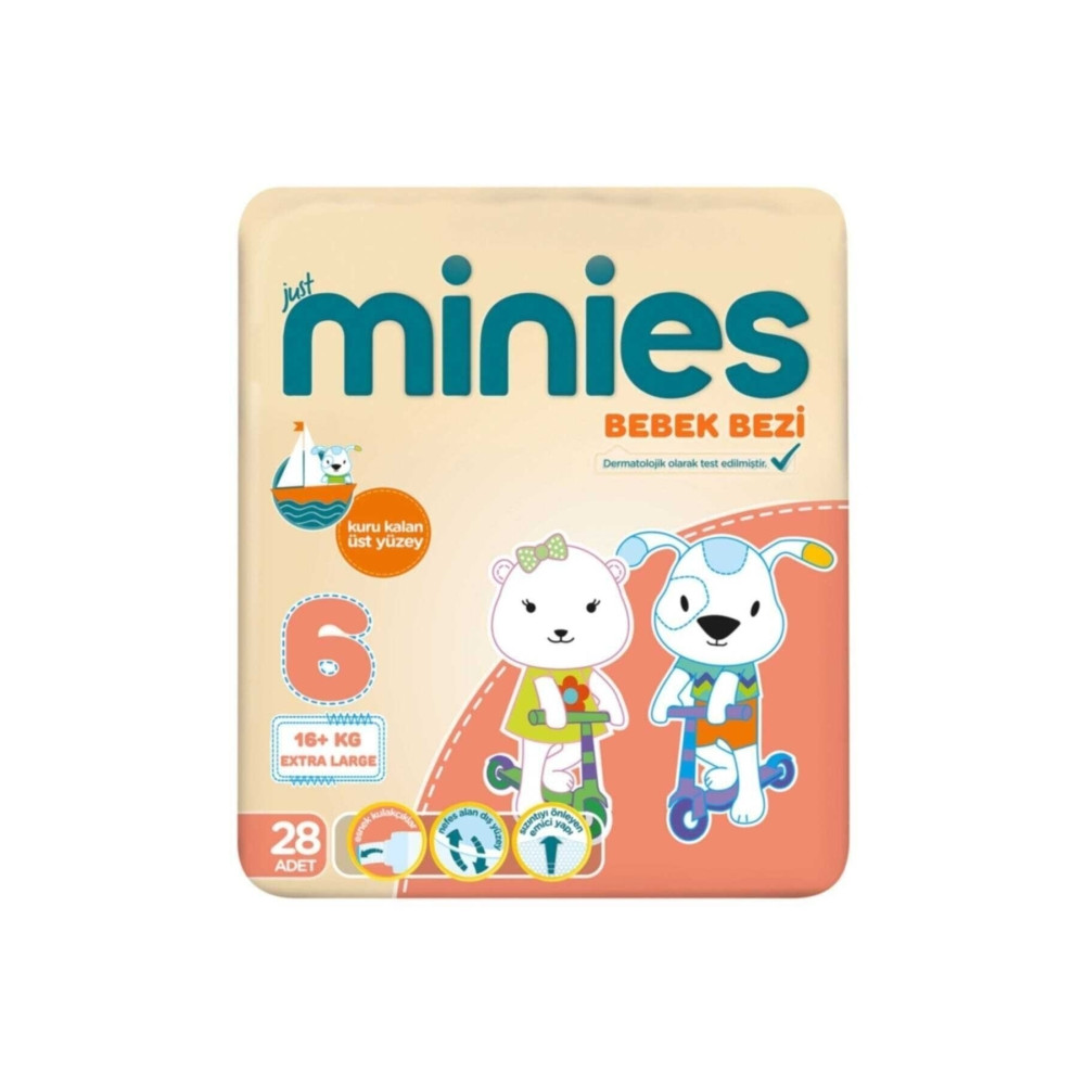 Minies Bebek Bezi 6 Beden Extra Large 28 Adet Bebek Bezi Fiyatı