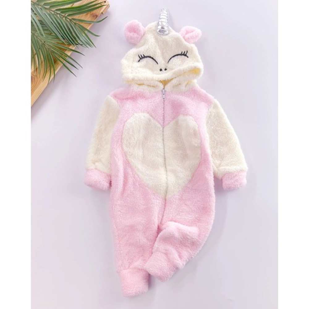 Miniğimin Cicileri Unicorn Kalpli Kız Bebek Welsoft tulum - Pembe Kız Çocuk Tulum ve Salopet Fiyatı