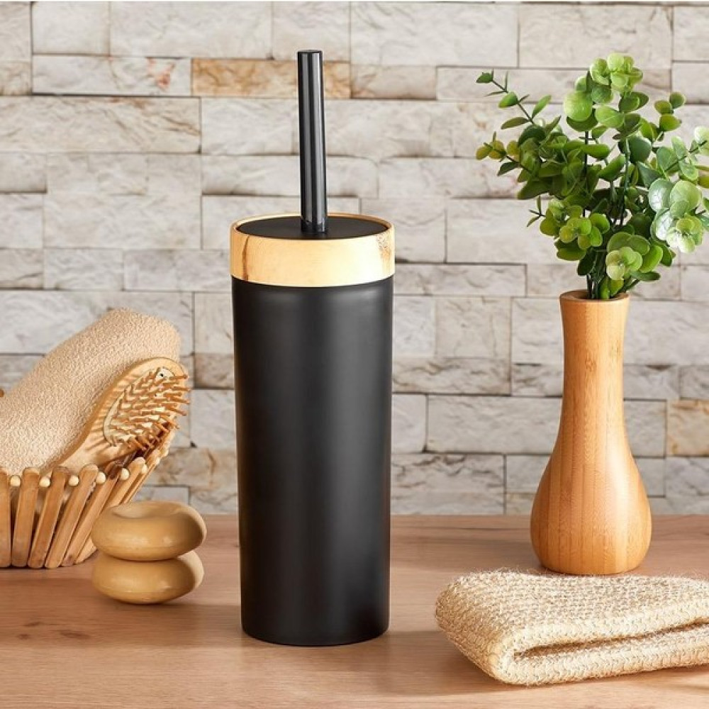 Minihome Bambu Görünümlü Tuvalet Fırçası Siyah Klozet Fırçası Fiyatı
