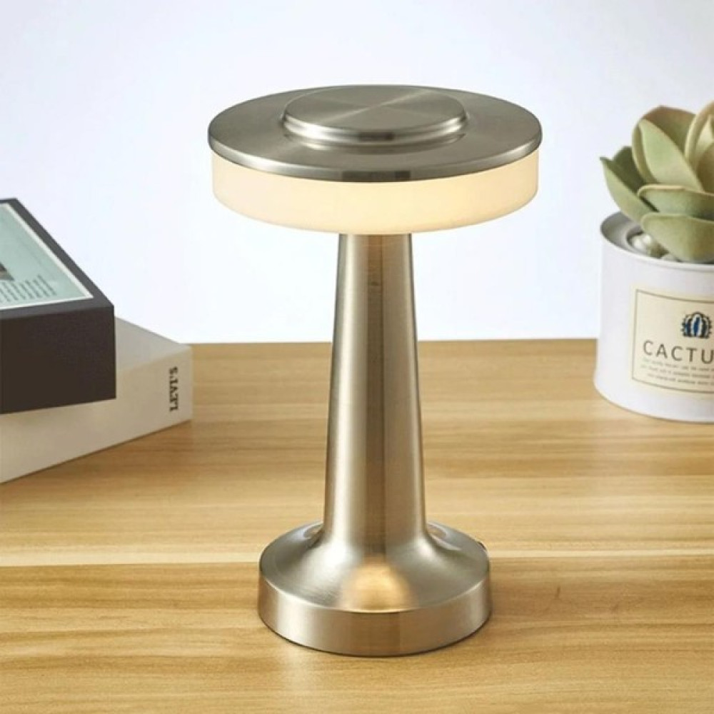Minihome Dekoratif Dimmerli Şarjlı Retro Masa Lambası Gümüş Masa Lambası Fiyatı