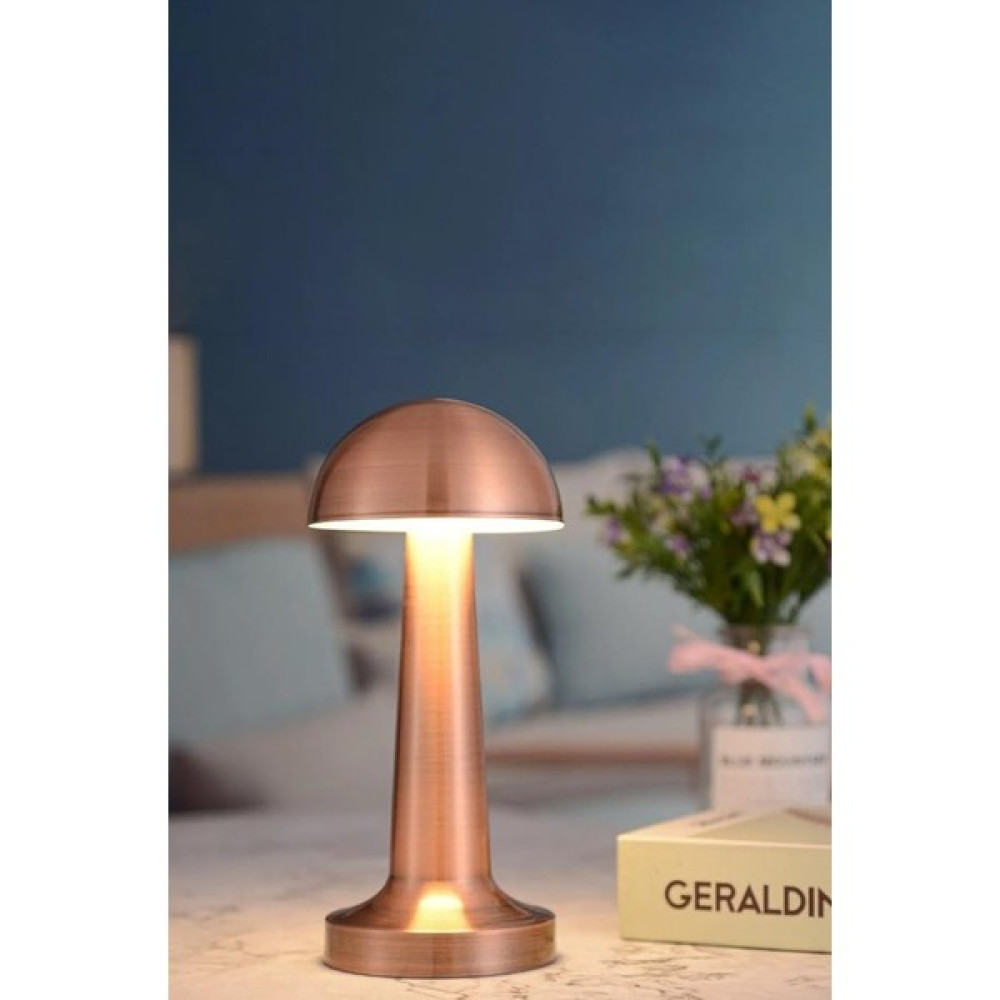 Minihome Mantar Model Dimmerli Şarjlı Retro Masa Lambası Rose Gold Masa Lambası Fiyatı