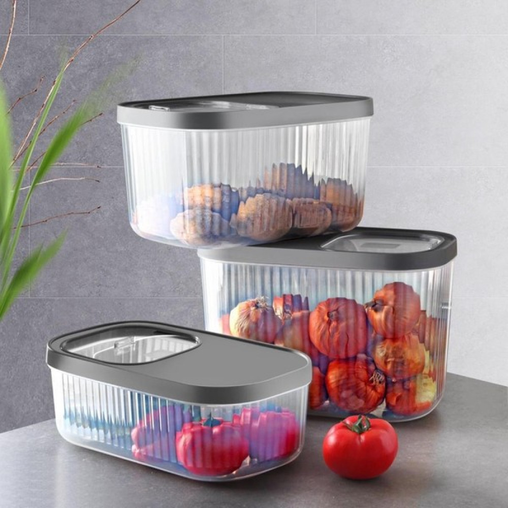 MiniHome Multibox Jumbo Boy Erzak Bakliyat Saklama Kabı 5 lt - 7,5 lt - 10 lt 3'lü Saklama Kapları Fiyatı