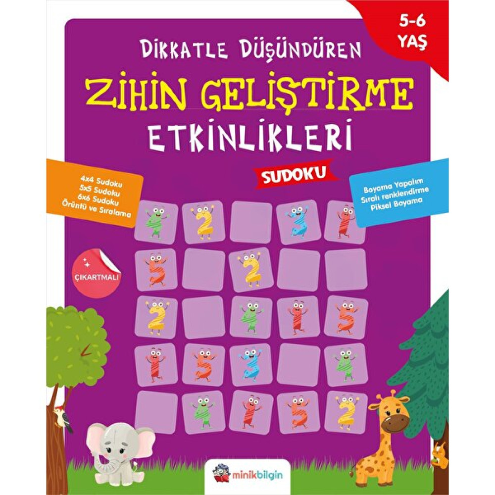 Minik Bilgin Dikkatle Düşündüren Zihin Geliştirme Etkinlikleri 3 Sudoku Zihinsel Gelişim Kitapları Fiyatı