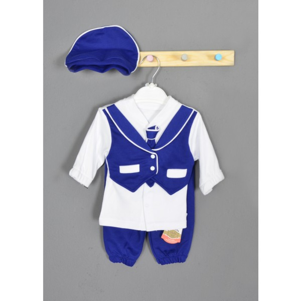Minik Can Kravat Detaylı Şapkalı Erkek Bebek Takımı 3-6-9-12-18 Ay Bebek Çocuk Takımı Kıyafeti Bebek Giysi Takım Fiyatı