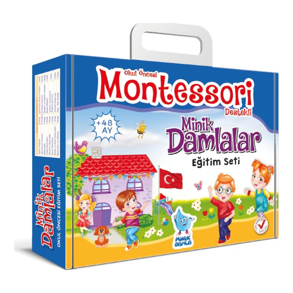 Minik Damlalar Eğitim Seti (Montessori Destekli). Okul Öncesi Eğitici & Öğretici Kitaplar Fiyatı