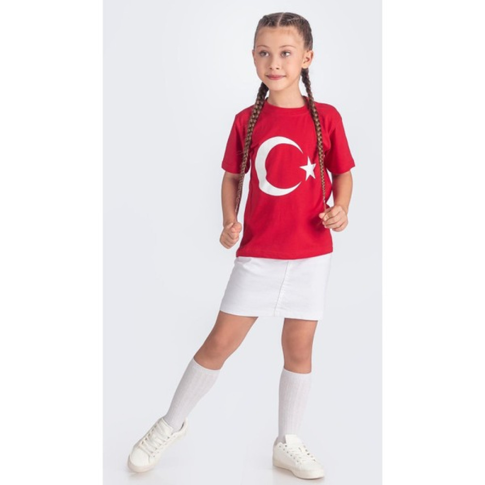 Minik Dolap 23 Nisan 29 Ekim Türk Bayraklı Etek Takım Kız Çocuk Giyim Takımı Fiyatı