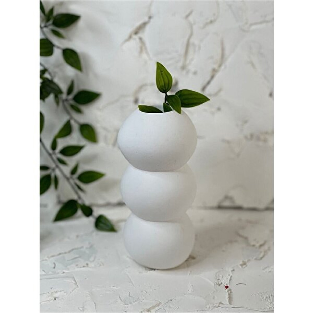Minik Mucizeler Bubble Dekoratif Vazo 14 cm Vazo Buddha Biblo - Beyaz Vazo Fiyatı