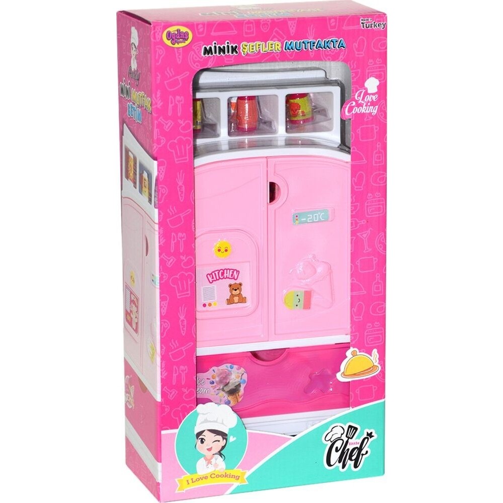 Minik Şefler Buzdolabı Raflı - Pembe - Buzdolabı, Raflı, Yiyecekli Buzdolapları Fiyatı