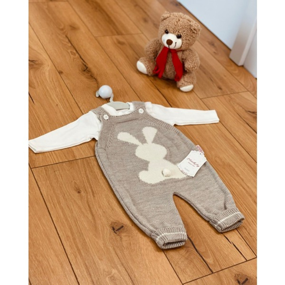 Minikay Baby Badili Tavşanlı Triko Bahçıvan Takım Bebek Giysi Takım Fiyatı
