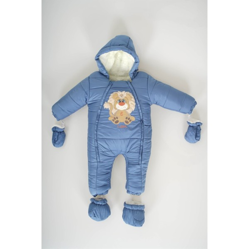 Miniko Kids Erkek Bebek Aslan Modelli Içi Kürklü Eldiven Patikli Astronot Mont Tulum Bebek Montu Fiyatı