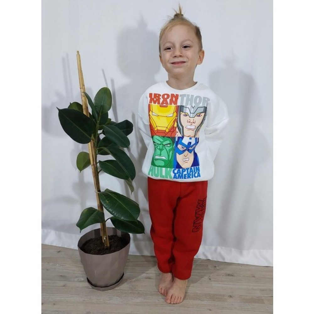 Miniko Kids Erkek Çocuk Marvel Modelli 3 Ip Şardonlu Eşofman Takımı Erkek Çocuk Giyim Takımı Fiyatı