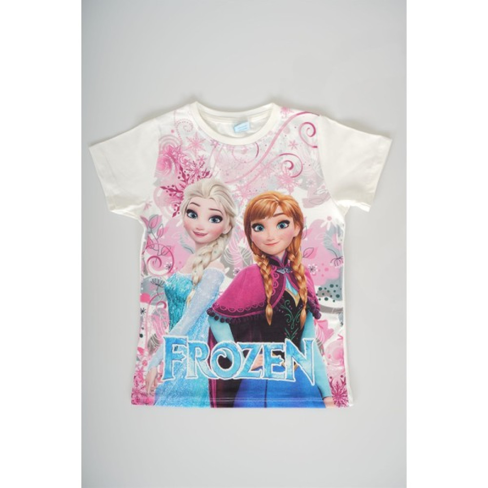 Miniko Kids Kız Çocuk Elsa ve Anna Baskılı Tişört Kız Çocuk T-shirt Fiyatı