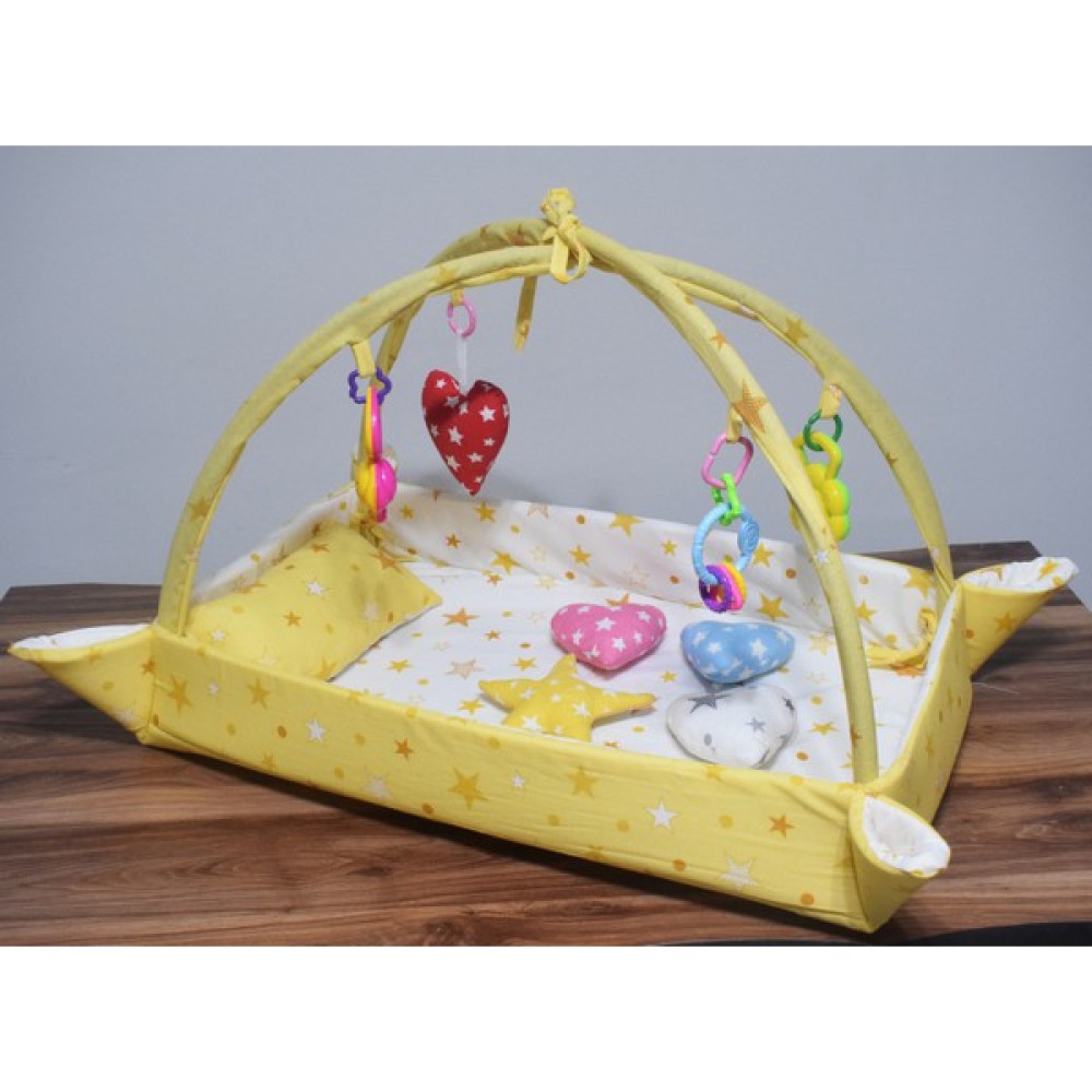 Miniks Pamuk Bebek Oyun Halısı Çocuk Alanı - Sarı - 87 x 63 cm Oyuncak Fiyatı