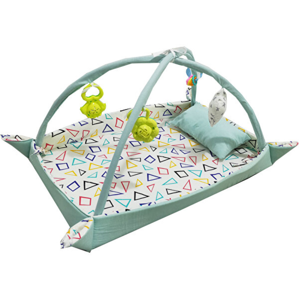Miniks Pamuklu Bebek Oyun Halısı Çocuk Alanı - 60 x 85 cm - Yeşil Oyuncak Fiyatı