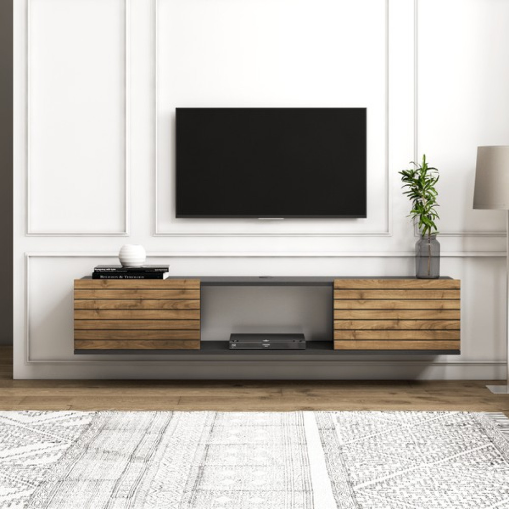 Minima Decor By Ocasso Elano Tv Ünitesi Ceviz & Siyah Tv Ünitesi / Sehpası Fiyatı