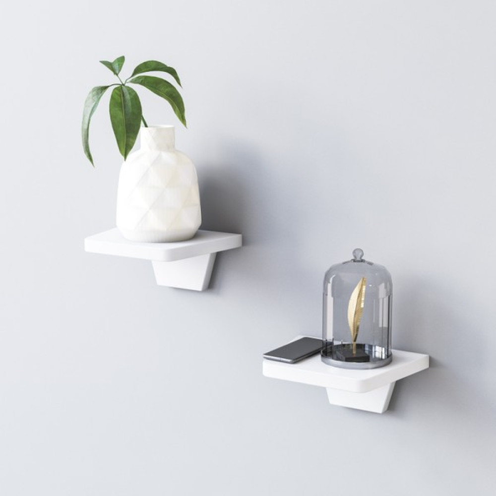 MinimaDecor By Ocasso Mini Duvar Rafı, 2'li, Beyaz Kitaplık - Duvar Rafı & CD / DVD Rafı Fiyatı