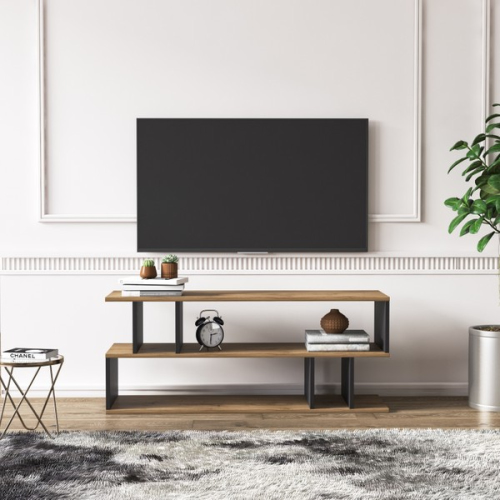 MinimaDecor by Ocasso Piramide Tv Ünitesi - Siyah - Ceviz Tv Ünitesi / Sehpası Fiyatı