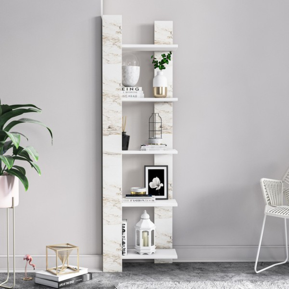 MinimaDecor by Ocasso Reeta Köşe Kitaplık - Beyaz Kitaplık Fiyatı