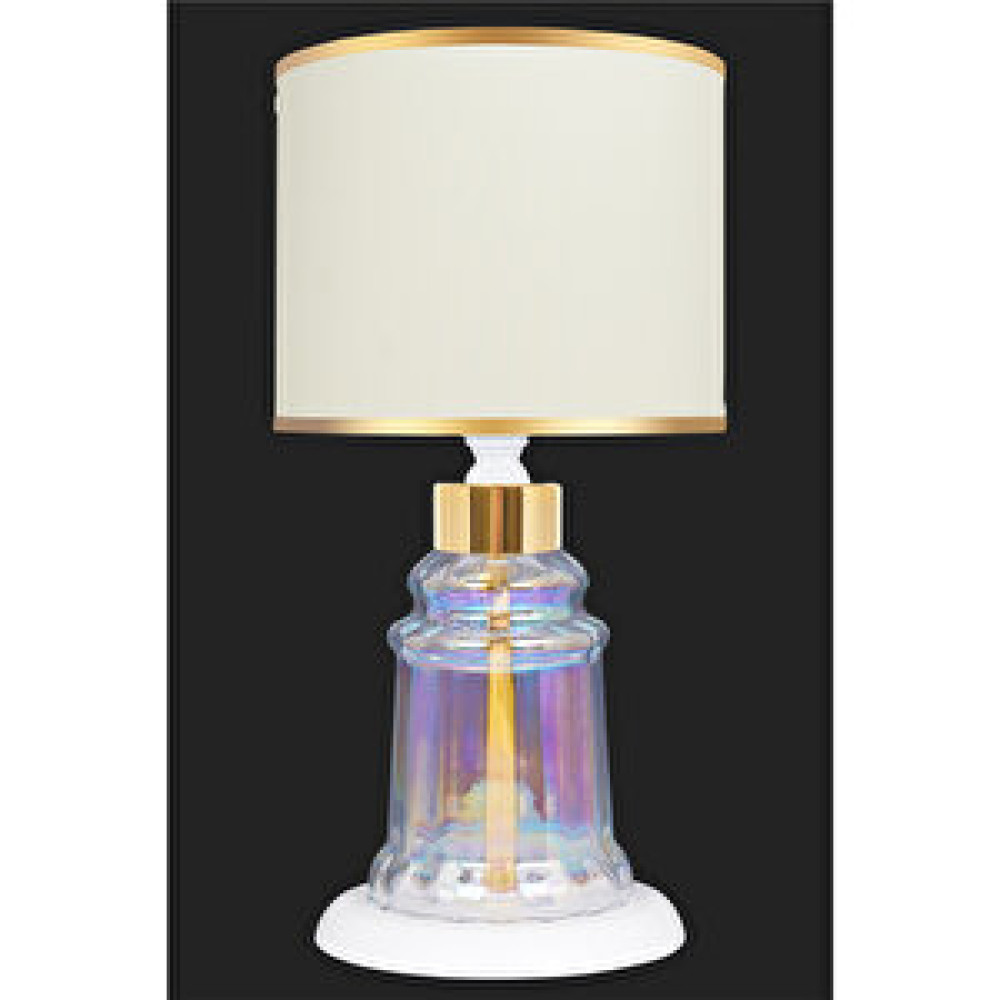 Minimal E-Ticaret Baroque White Glossy Shine Cam Abajur Abajur Fiyatı