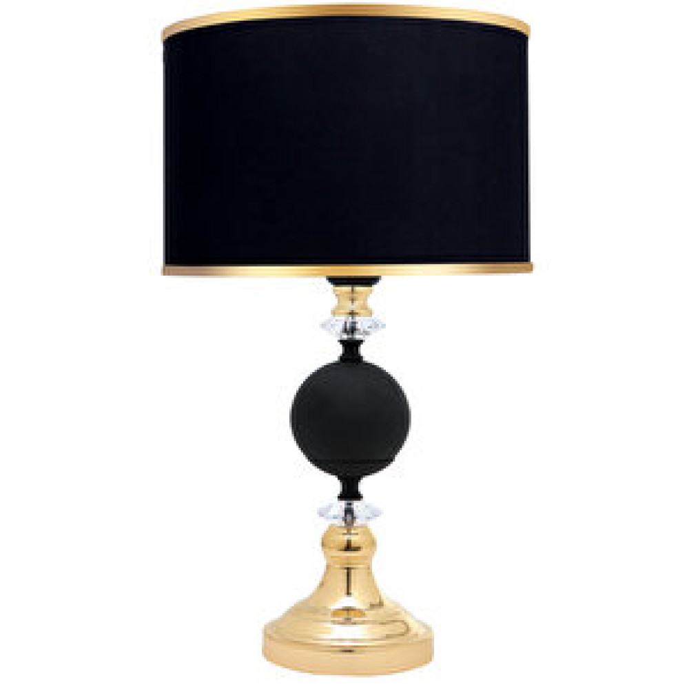 Minimal E-Ticaret Omega Black - Gold Contrast Abajur Siyah Abajur Fiyatı