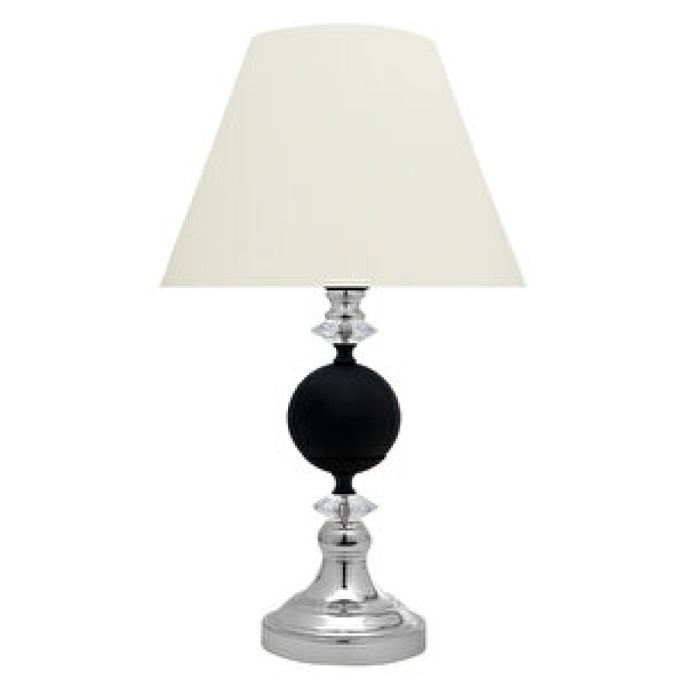 Minimal E-Ticaret Omega Silver Black Contrast Abajur Siyah Abajur Fiyatı