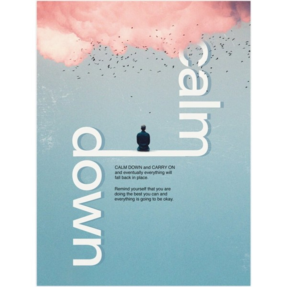 Minimal Reklam Dijital Calm-Down Çerçevesiz Poster/afiş - 30x40 cm - Renkli Poster Fiyatı