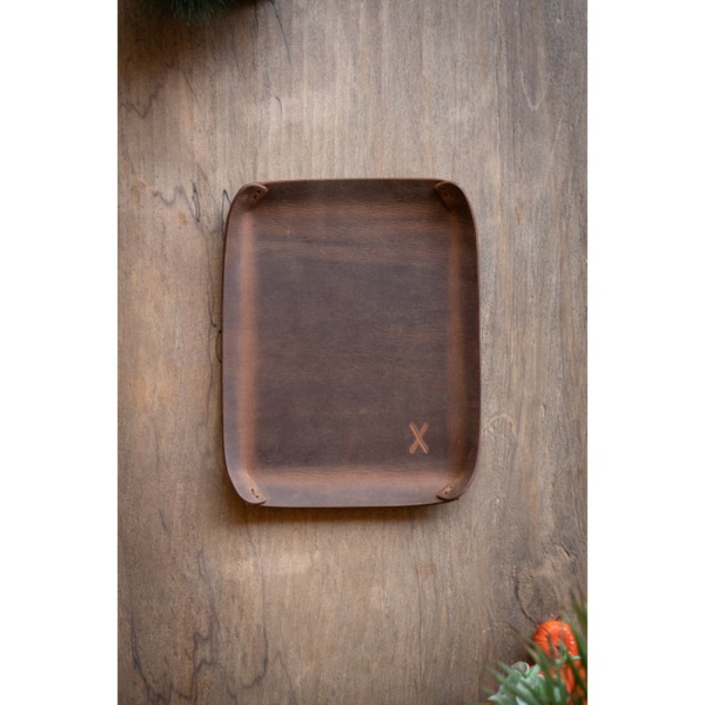 Minimal x Deri Organizer Tepsi - Vale Tepsisi - Gerçek Deri El Yapımı - Minimalist Şık Tasarım - 16 x 21 cm - Taba Saklama Kapları Fiyatı