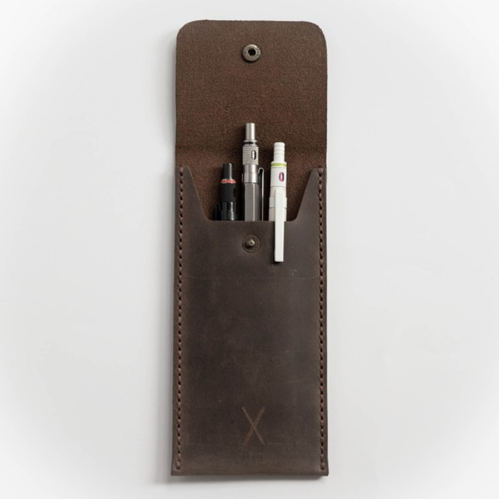 Minimal X Design Minimal x Deri Kalemlik Minimalist Tasarım ve El Yapımı Kestane 17 x 8 cm Kalemlik (Kalem Kutusu) Fiyatı