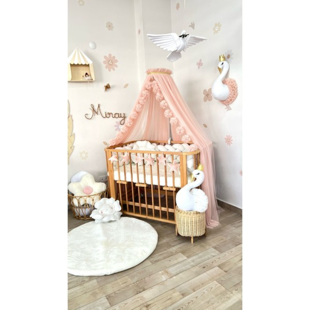 Miniminitoys Mini Tül Cibinlik Seti, Beşik Aparatlı Cibinlik Aksesuarları Dahil - Pudra Bebek Cibinlik Fiyatı