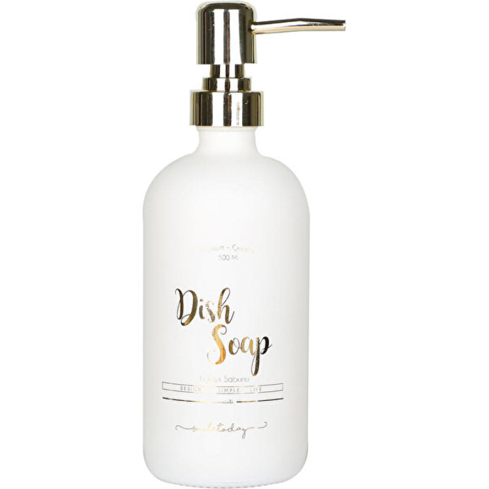 Miniminti Beyaz Cam Bulaşık Sabunu Şişesi - 500 ml (Dish Wash) Sabunluk Fiyatı