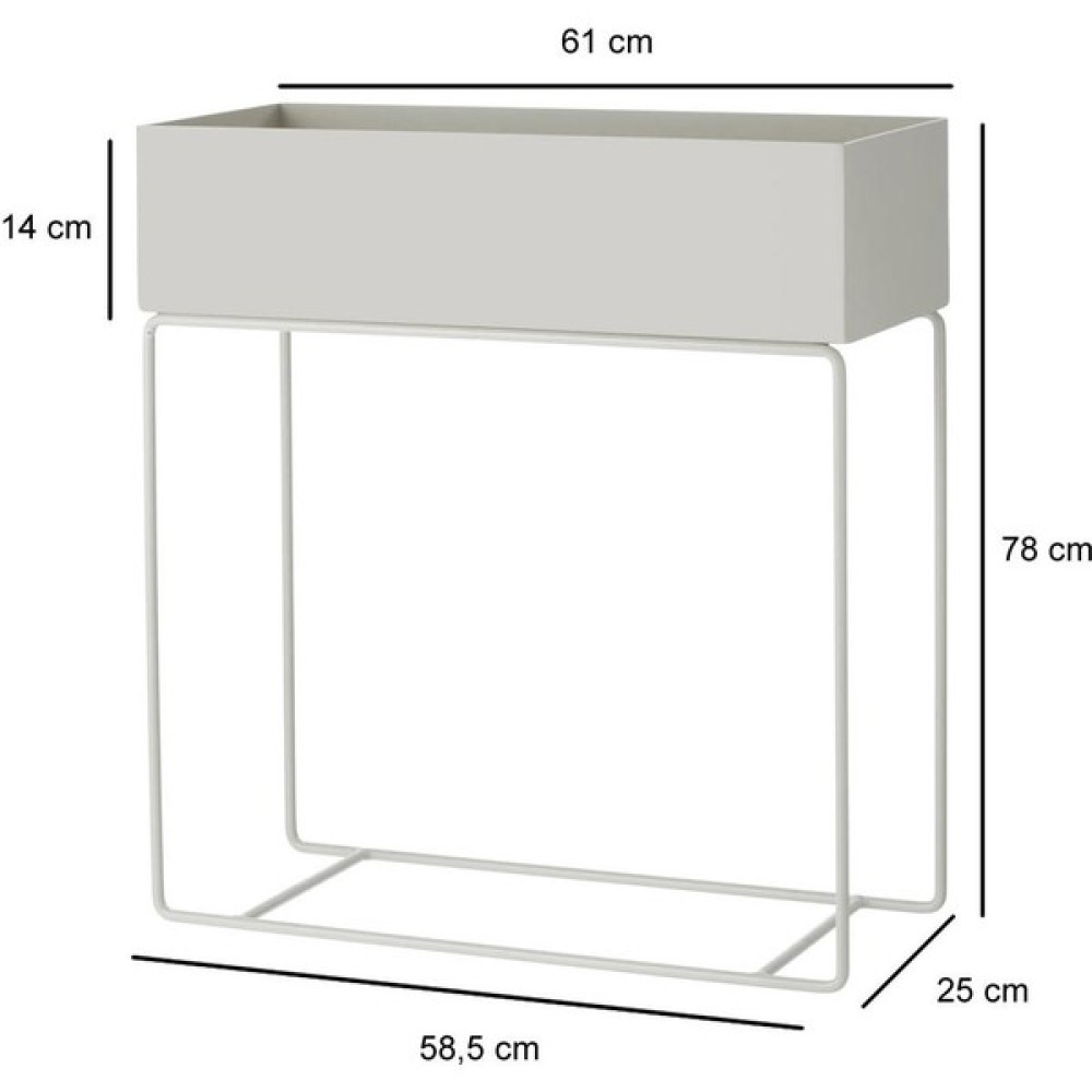 Miniminti Beyaz Metal Saksılık - Plant Box Saksı ve Aksesuarları Fiyatı