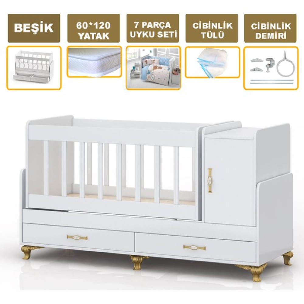 Minimobi Avangard Büyüyen Bebek Beşiği Herşey Dahil Set Beşik Fiyatı