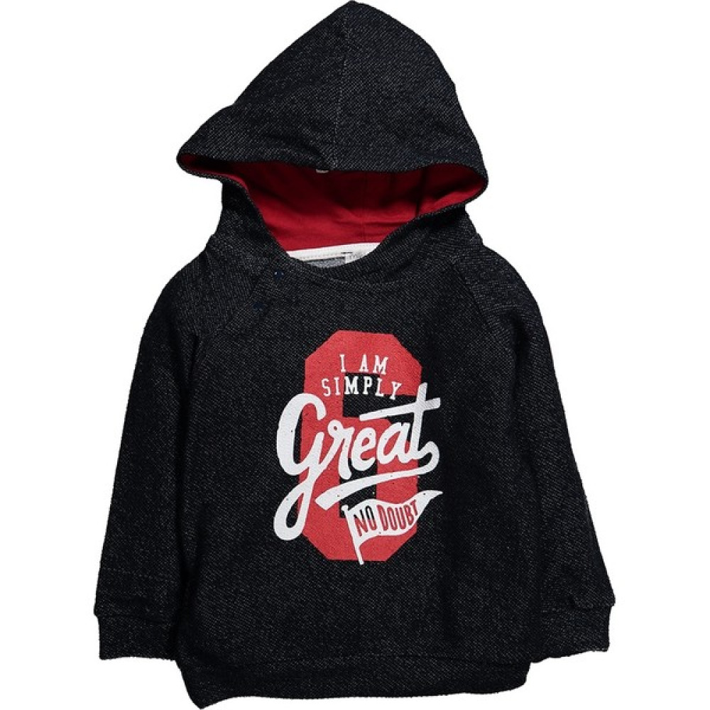 Mininio Erkek Bebek Great Baskılı Kapüşonlu Sweatshirt (3 Ay - 4 Yaş ) Bebek Sweat Shirt Fiyatı