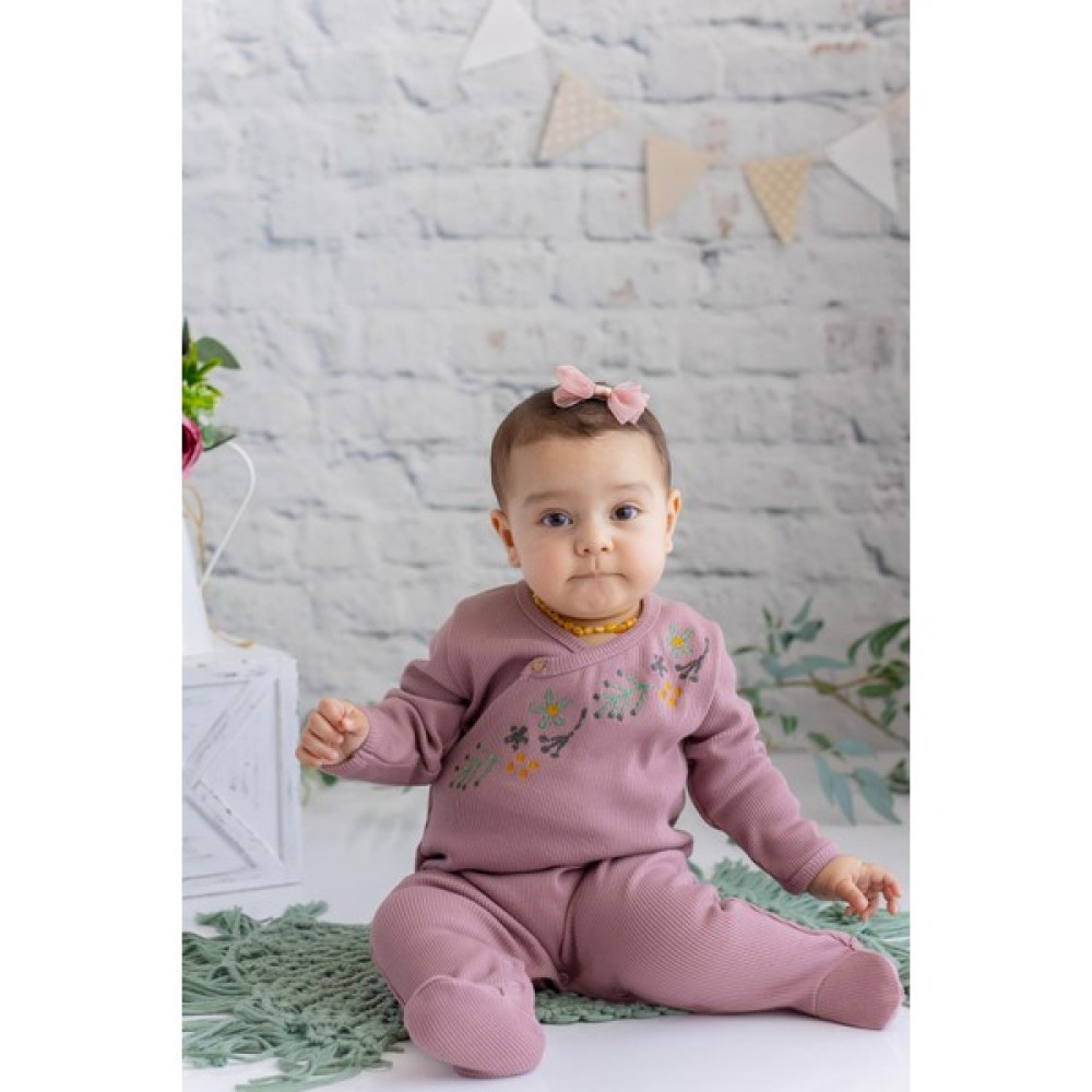 Mininio Kız Bebek Nakışlı Kaşkorse Ayaklı Tulum Kız Çocuk Tulum ve Salopet Fiyatı