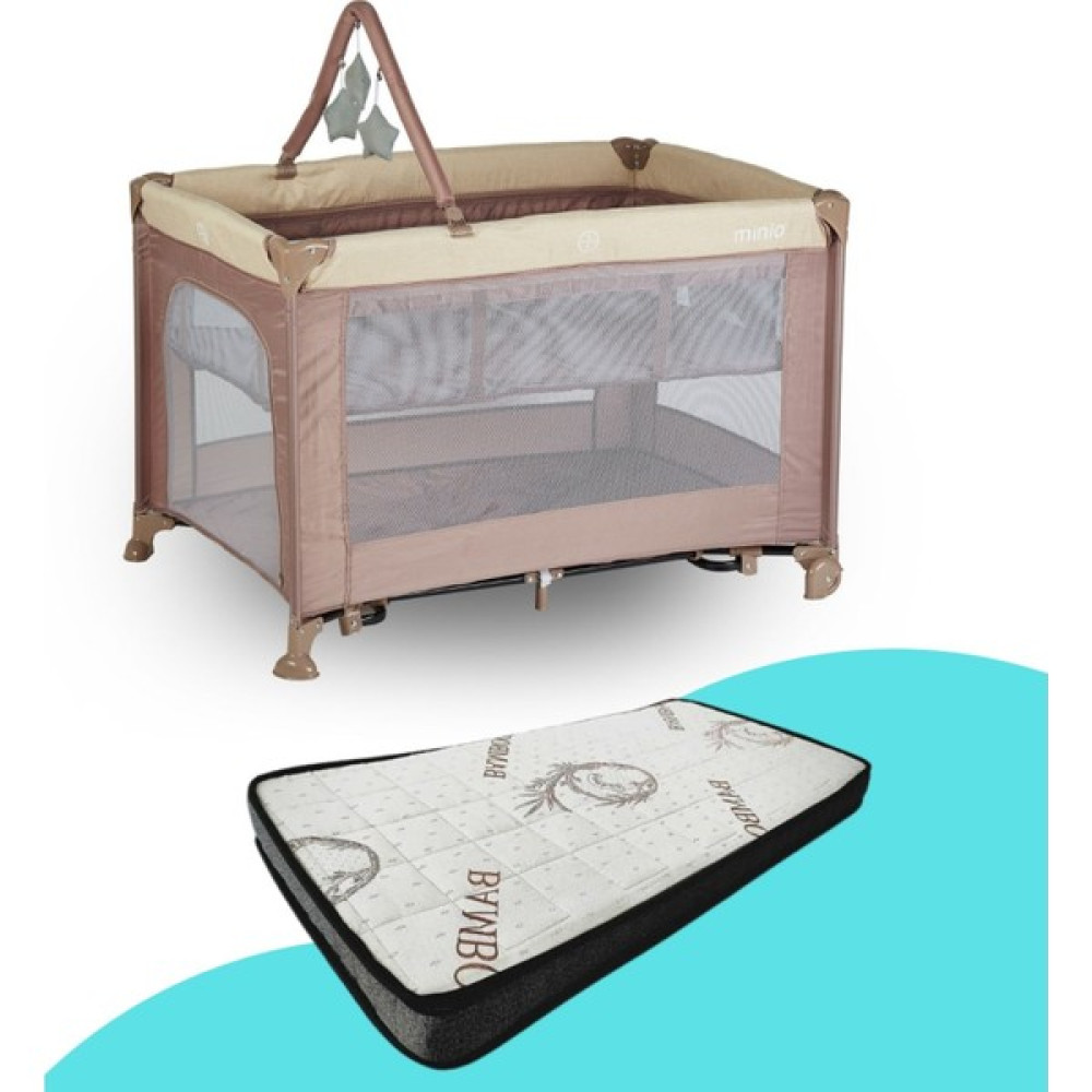 Minio Play Sallanabilir Oyun Parkı Beşik Bamboo Yatak - Kahverengi Park Yatak / Oyun Parkı Fiyatı
