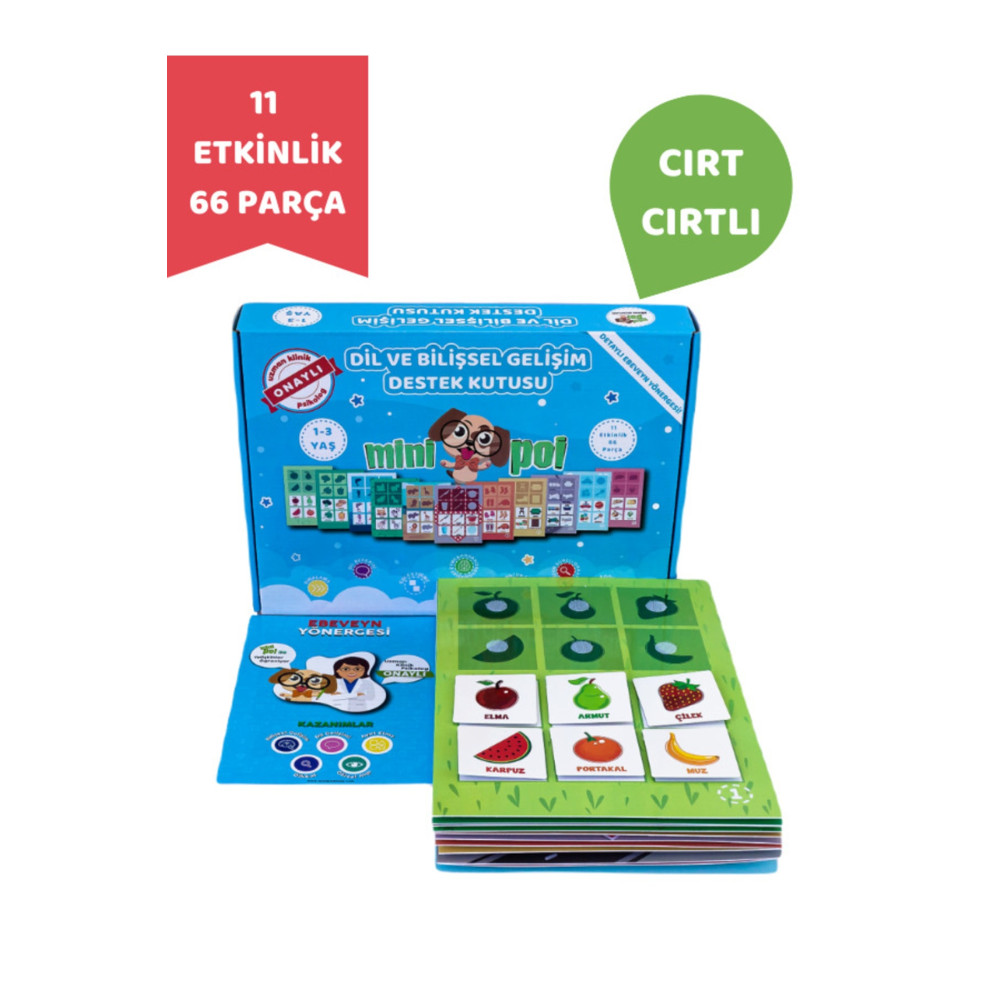 MİNİPOİ Konuşma Ve Dikkat Geliştiren Cırt Cırtlı Etkinlikler 1-3 Yaş Dil Ve Bilişsel Gelişim Destek Kutusu Aktivite & Eğitici Kitaplar Fiyatı