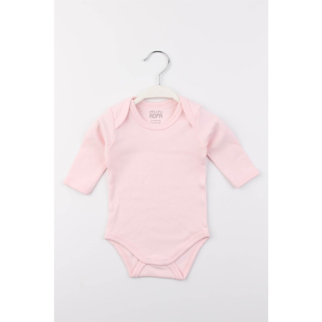 Miniropa Pamuklu Pembe Zarf Yaka Uzun Kollu Bebek Çıtçıtlı Body Zıbın Bebek Badi Giyim & İç Giyim Fiyatı