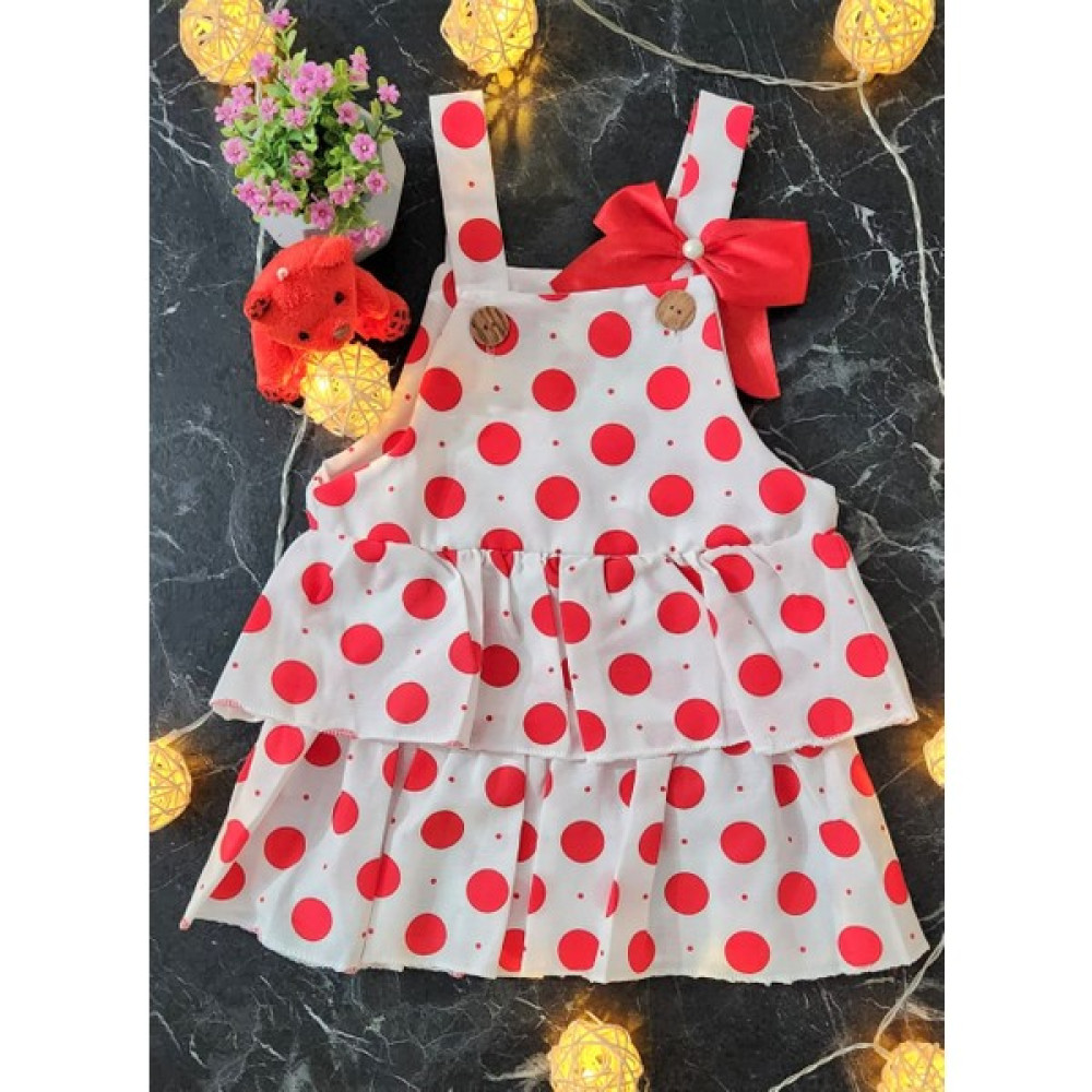 MiniStand Kız Bebek Kırmızı Puantiyeli Fırfırlı Elbise Bebek Elbisesi Fiyatı