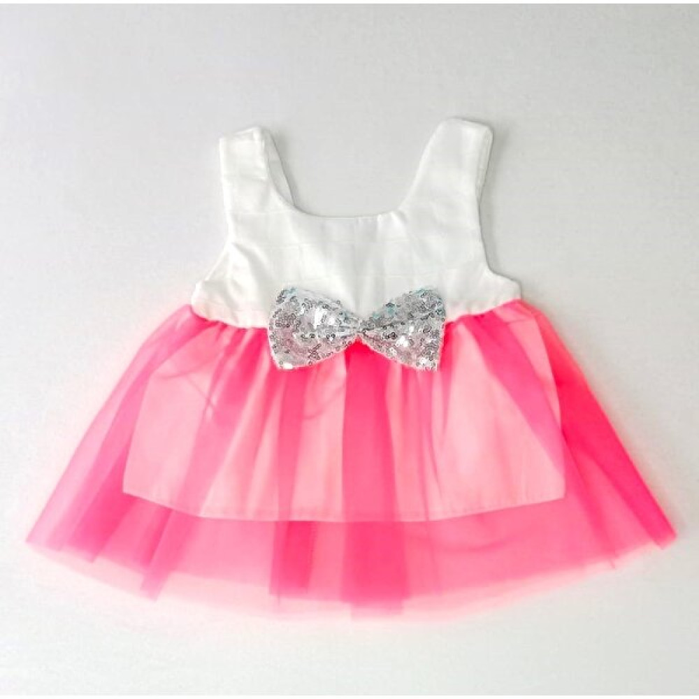MiniStand Kız Bebek Tütülü Pembe Beyaz Elbise Bebek Elbisesi Fiyatı