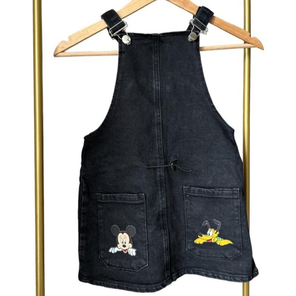 MiniTarz Kız Çocuk Mickey Mouse Jile Denim Salopet Elbise Kız Çocuk Elbise Fiyatı