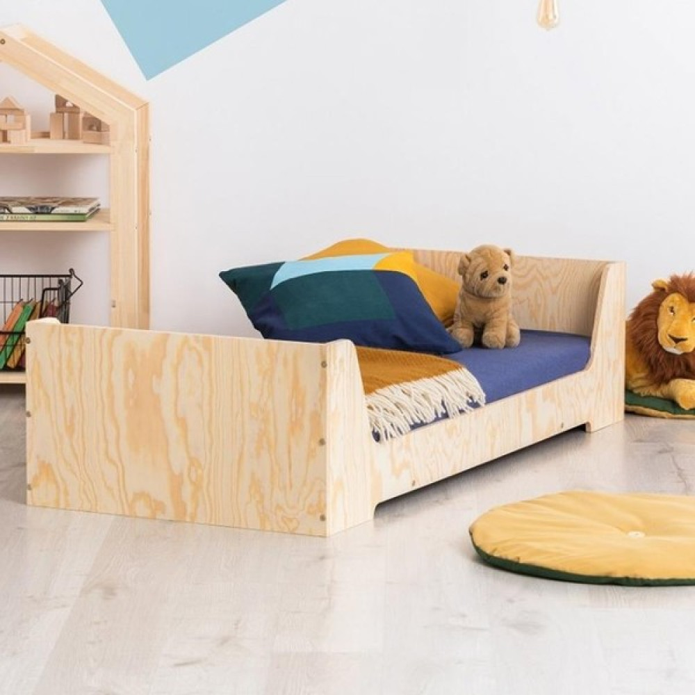 MiniWood Ahşap Montessori Karyola Pirate Çocuk Yatak Doğal Çam - 90 x 190 cm Karyola Fiyatı