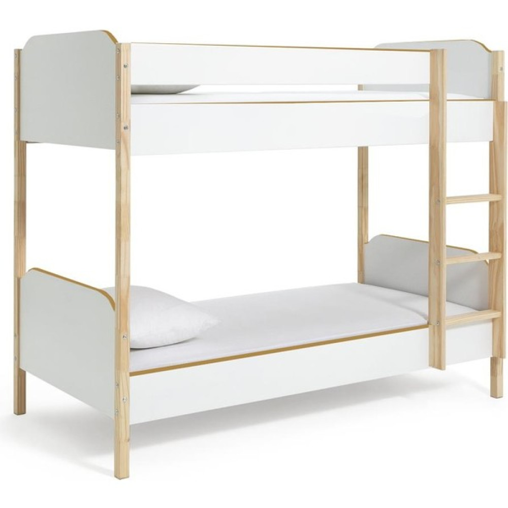 MiniWood Genç Odası Ranza - 90 x 190 cm - Beyaz - Ahşap Ranza Fiyatı