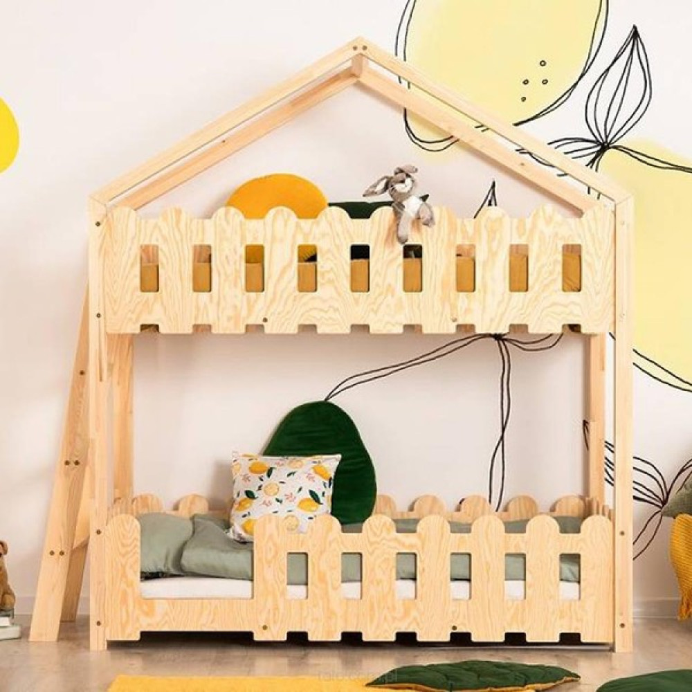 MiniWood Montessori Ranza Yatak Çatılı Çocuk Karyola Palazzo - 90 x 190 cm - Ahşap Karyola Fiyatı