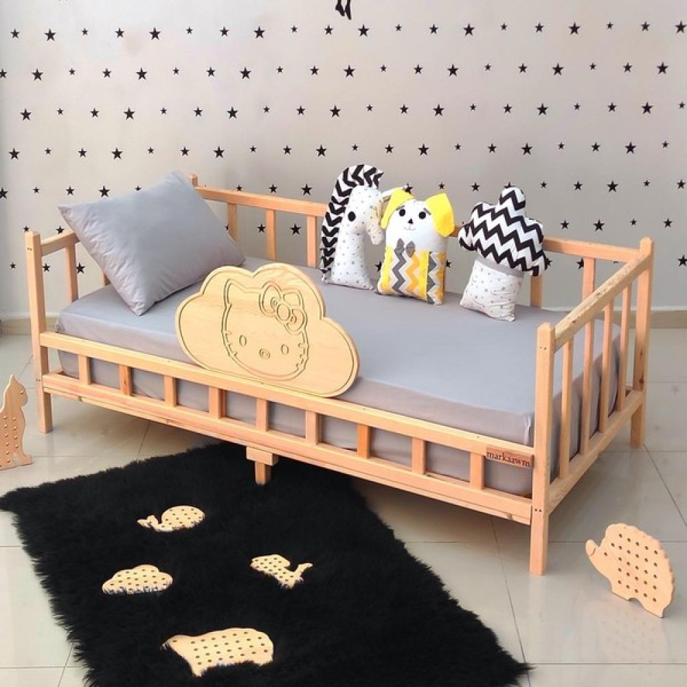 MiniWood Montessori Yatak 90X190 Kity Çocuk ve Bebek Karyola - 60 x 120 cm - Ahşap Karyola Fiyatı