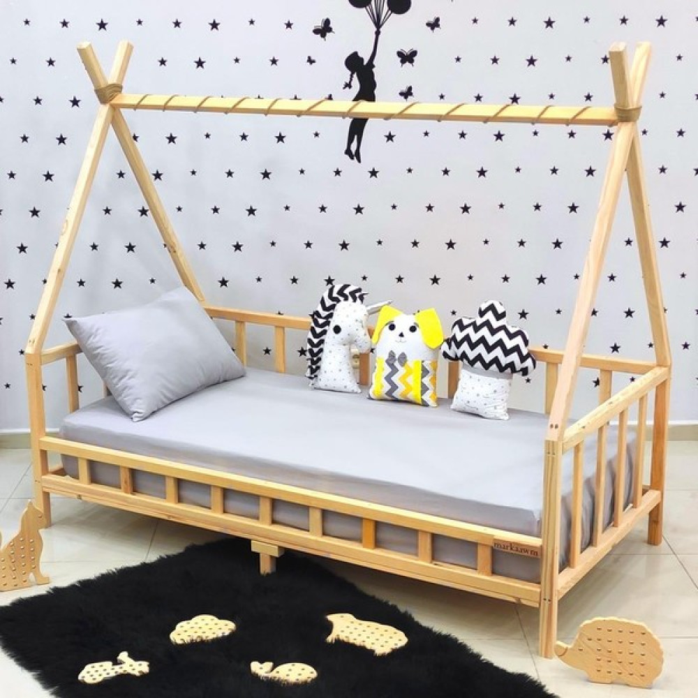 MiniWood Montessori Yatak Doğal Ahşap Çocuk Yatak Nirvana - 60 x 120 cm Karyola Fiyatı