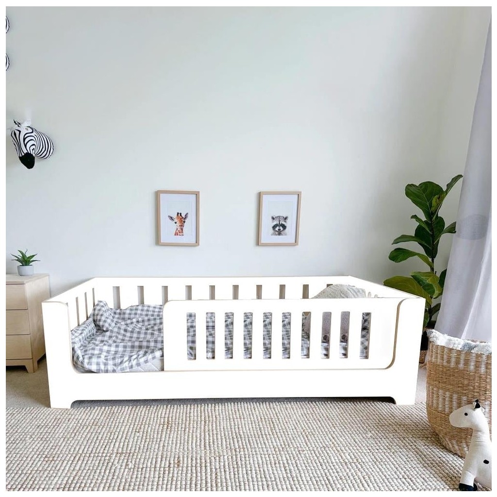 MiniWood Zambak Montessori Çocuk ve Bebek Beşik Beyaz MDF Karyola 120 x 200 cm Bebek Oyun Parkı & Beşikleri Fiyatı