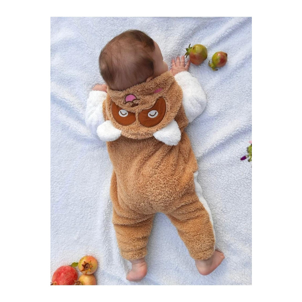 Minizade Welsoft Peluş Unisex Fermuarlı Kışlık Panda Bebek Uyku Tulumu 0-6 Ay Beden Bebek Tulumu Fiyatı