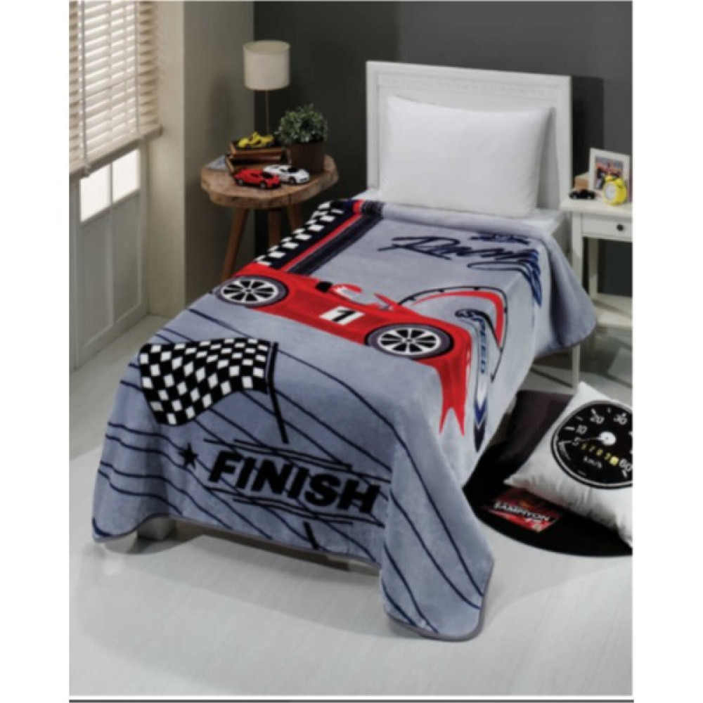 Mink Racer Lisanslı Tek Kişilik Battaniye - Gri - 160 x 220 cm Battaniye Fiyatı